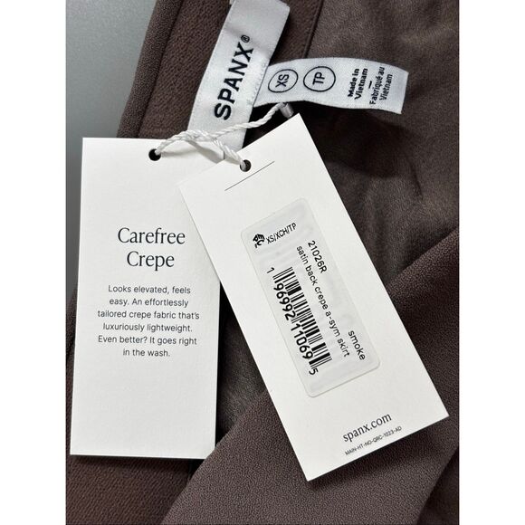 Spanx Carefree Crepe Asymmetrical Skirt smoke size XS NEW - Picture 7 of 7